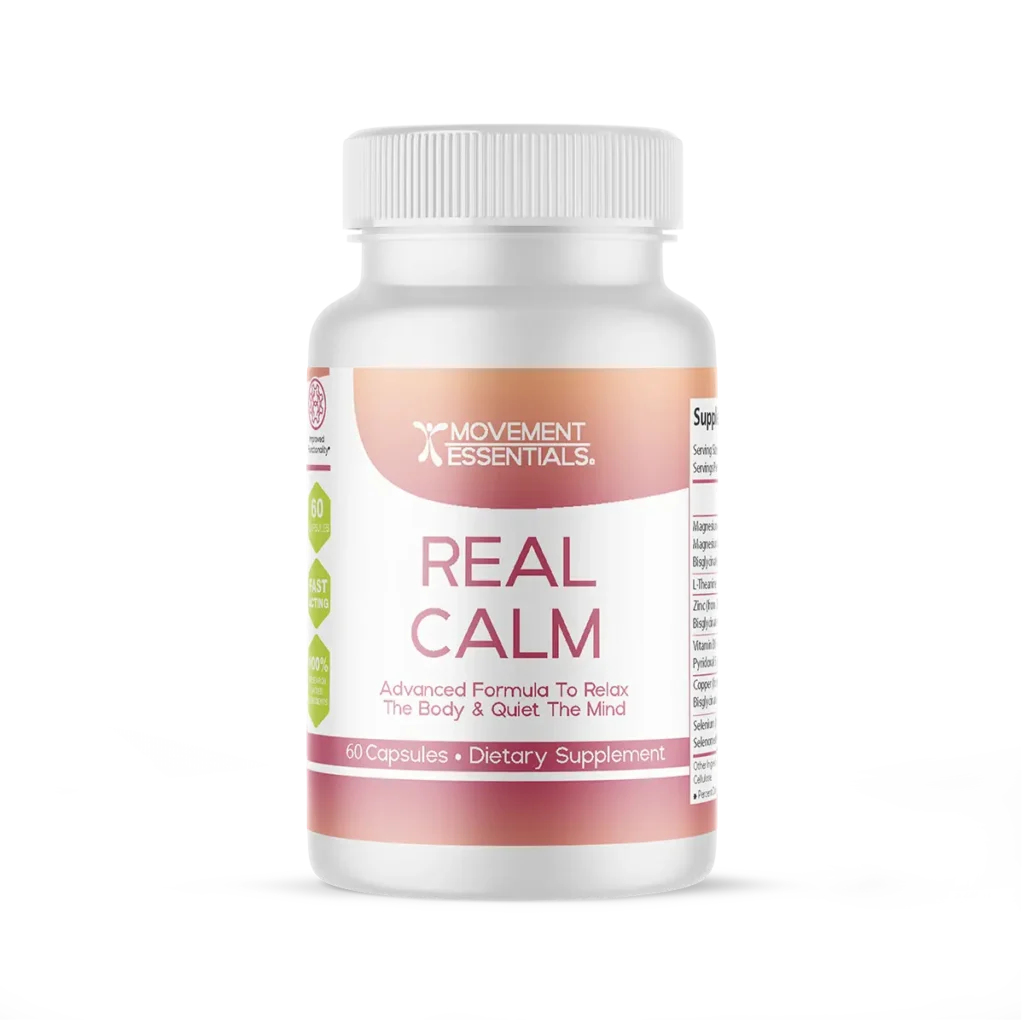 Movement Essentials - Real Calm - Dietary Supplement - bottle front