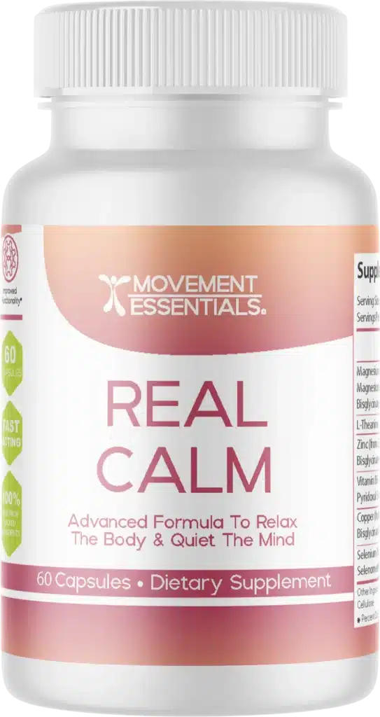 Movement Essentials - Real Calm - Dietary Supplement - bottle front